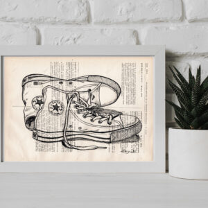 Tableau sur vieux livre "Converses"