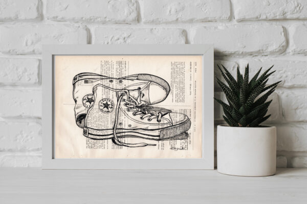 Tableau sur vieux livre "Converses"
