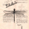Tableau sur vieux livre "Libellule"