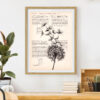 Tableau sur vieux livre - Dandelion
