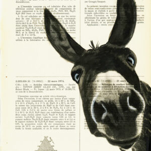 Tableau sur vieux livre - Anne